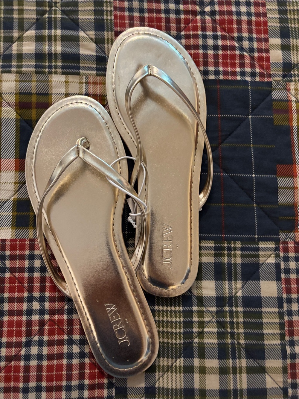 J.Crew gold, leather sandals